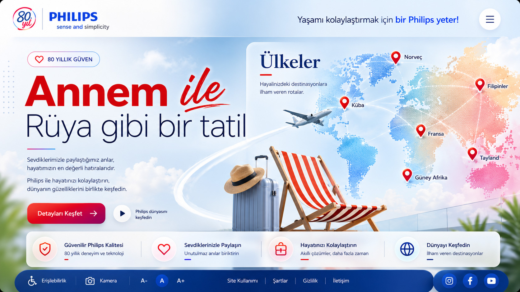 Philips - Tatil Kampanyası Web Sitesi - Tasarım 1