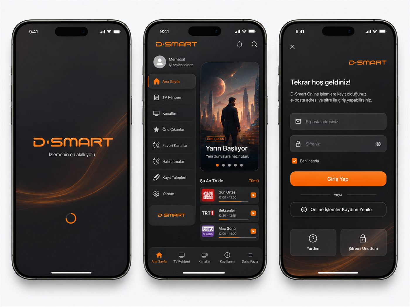 D-Smart iOS — Açılış ve TV Rehberi
