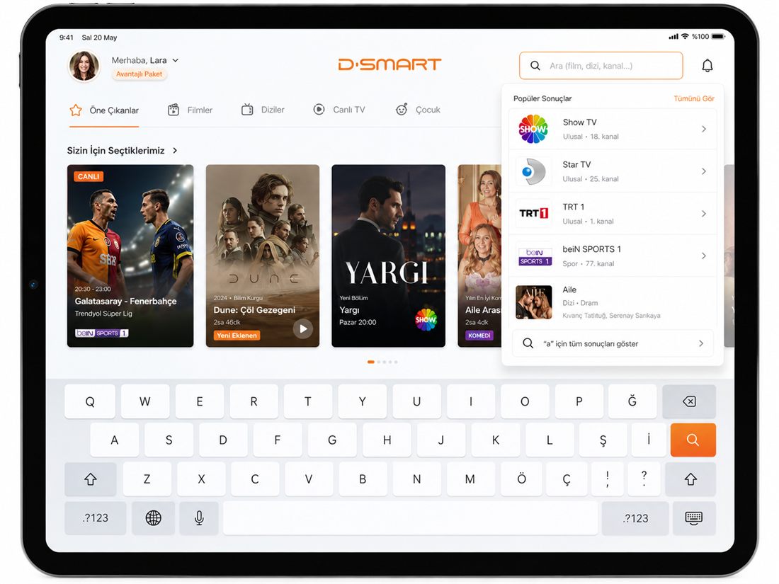 D-Smart iPad — Arama