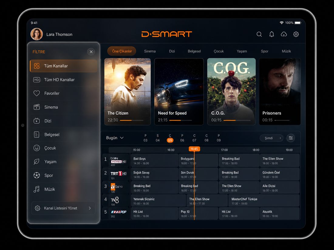 D-Smart iPad — Filtreleme