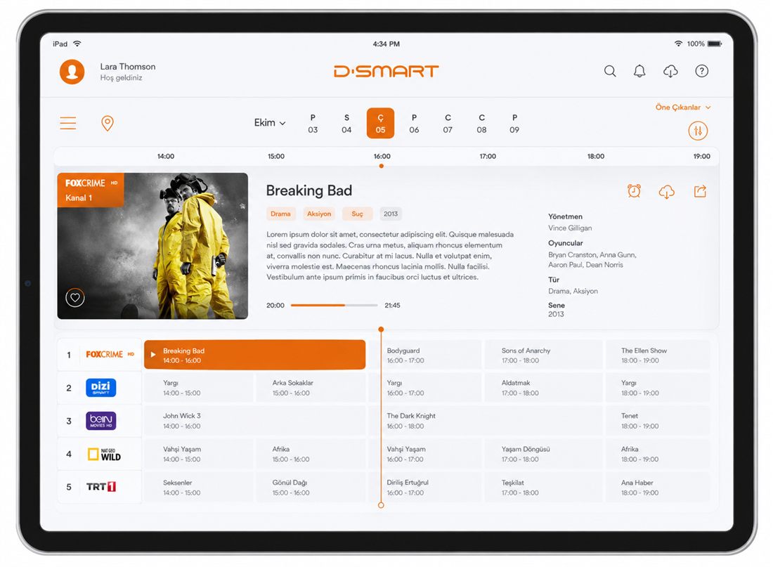 D-Smart iPad — Yayın Akışı