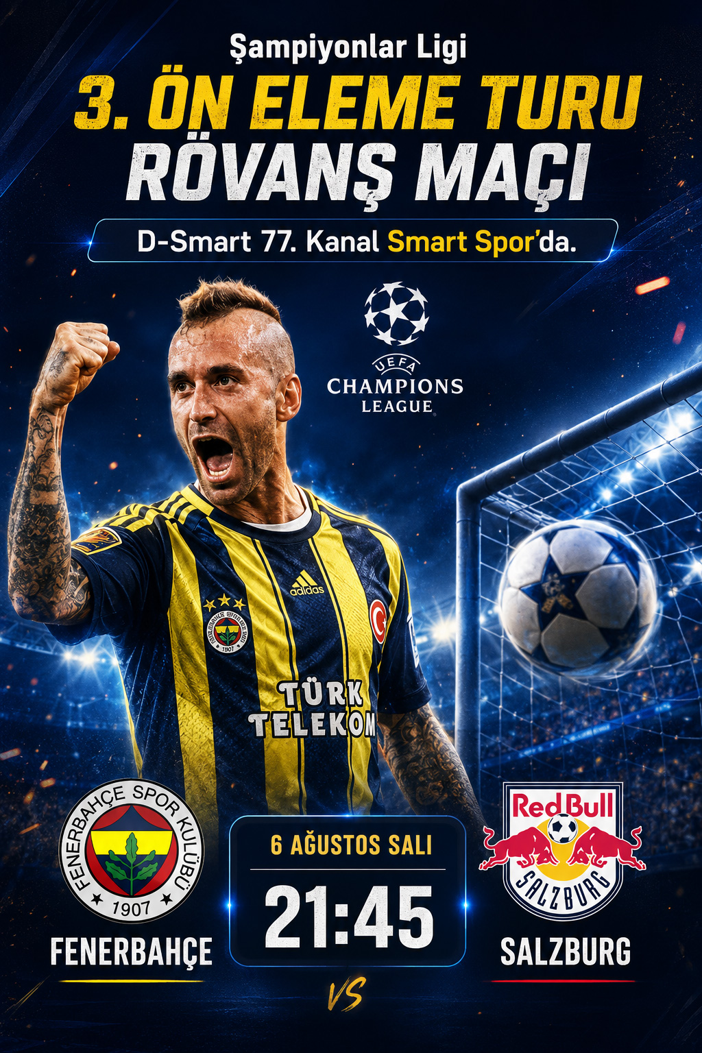 D-Smart sosyal medya — Fenerbahçe maç görseli
