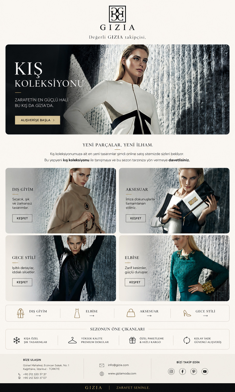 Gizia - Moda Markası Maili